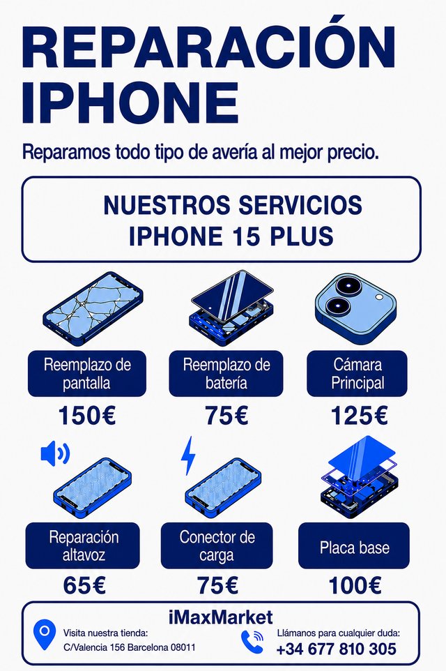 Reparación iPhone 15 Plus Barcelona | Pantalla