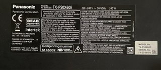 TV Panasonic 50 TX-P50X60E ROTA