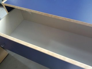 Cajoneras Ikea Azul y Marrón