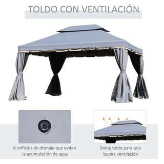 Cenador Jardín 4x3 Aluminio UPF50+