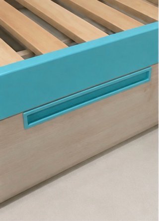 Cama 105cm con supletoria y colchones