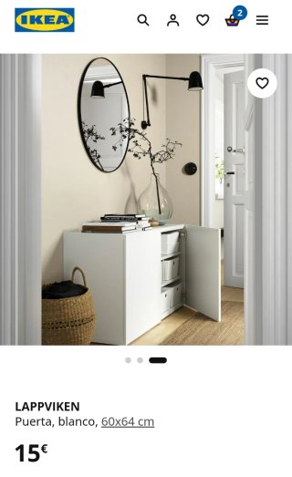 Puerta IKEA Lappviken blanca (60x64cm)