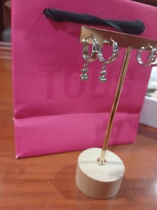 Aros Tous Plata Oso 3D