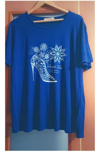 Camiseta Miss & Max Azul Talla 4XL/5XL