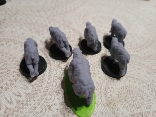 6 Figuras de Osos para Juegos de Rol