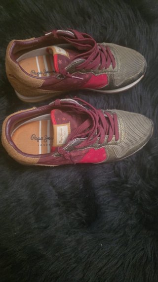 Zapatillas Pepe Jeans Mujer Oro/Rojo
