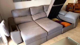 Sofá Chaise Longue Cama con Arcón