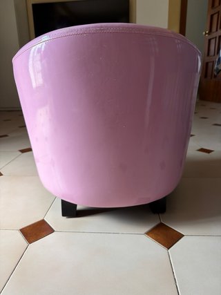 Sillón infantil rosa pastel con cojín (Estilo Nord