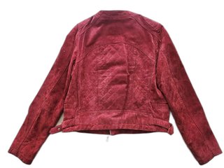 Chaqueta serraje Tintoreto rojo burdeos Talla 40