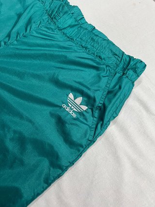 Pantaloni Tuta Adidas Vintage Nylon Smeraldo L
