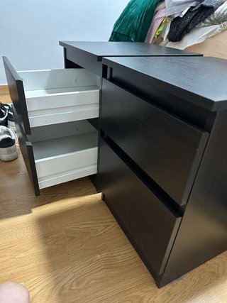 Mesitas de noche Ikea negras