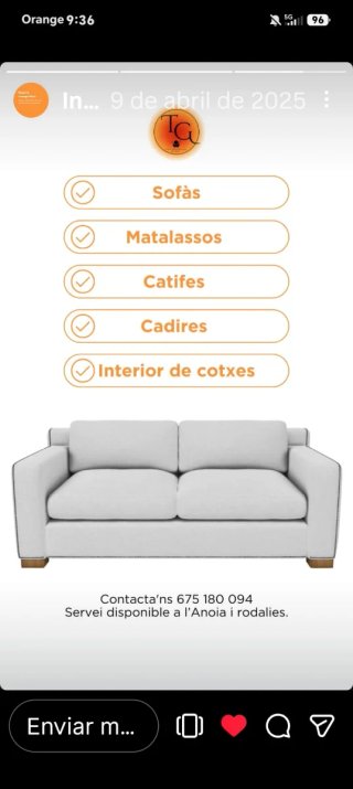 Limpieza de sofas ,colchones etc