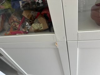 Mueble 3 módulos madera y cristal