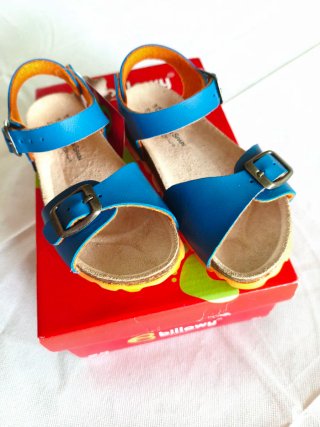 Sandalias Billowy Piel Talla 25 Azul Naranja