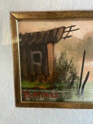 Dipinto Olio su Tavola Padule Tommasi 1983