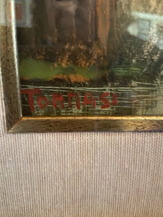Dipinto Olio su Tavola Padule Tommasi 1983