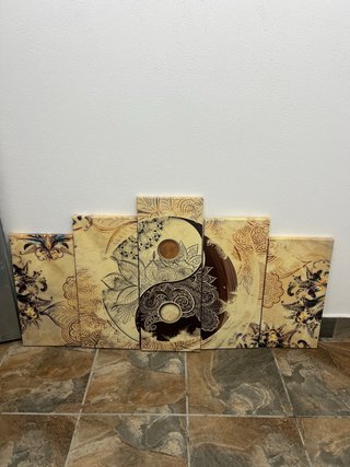 Cuadro 5 piezas Yin Yang