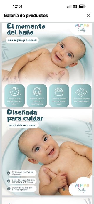 Bañera portátil para bebé plegable