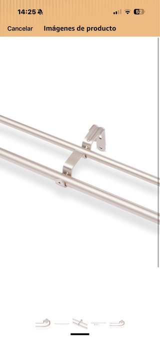 Doble Barra Cortina Metal
