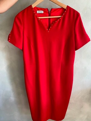Vestido Hortensia Rojo Talla 42