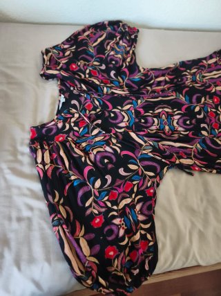 Vestido Natura Negro Multicolor