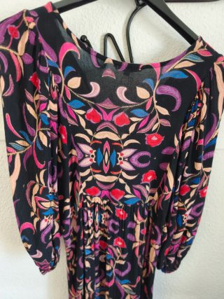 Vestido Natura Negro Multicolor