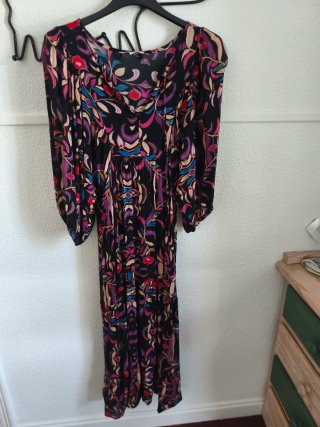 Vestido Natura Negro Multicolor
