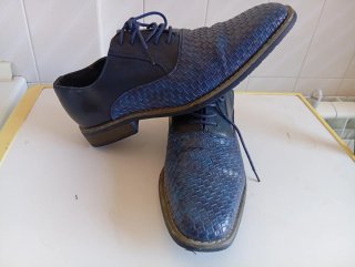 Zapatos Tino González Azul Trenzado