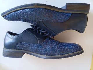 Zapatos Tino González Azul Trenzado