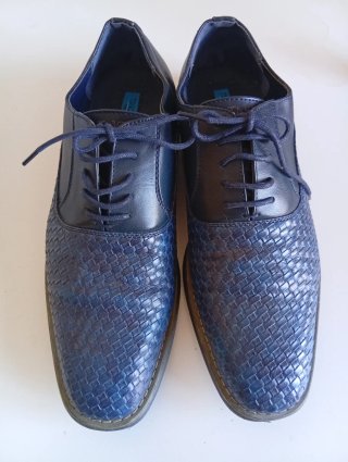 Zapatos Tino González Azul Trenzado