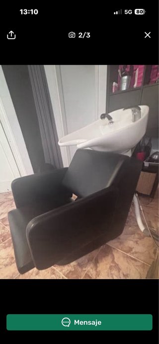 Lavacabezas de peluquería negro