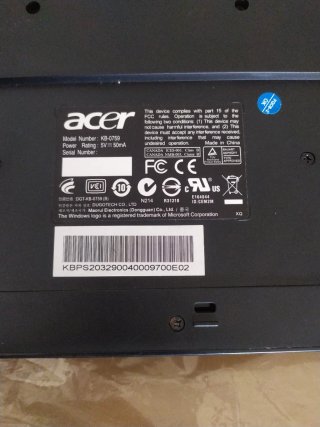 Teclado Acer KB-0759 Negro