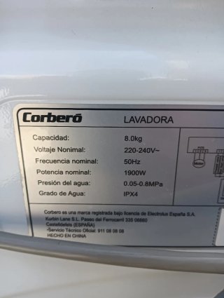 Lavadora Corberó Blanca