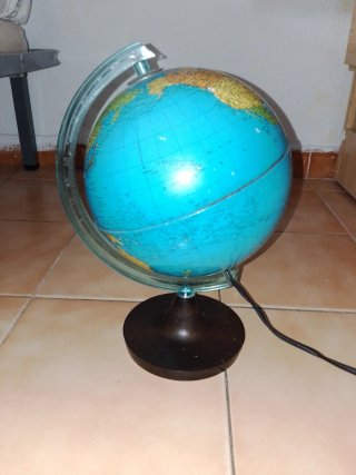 Globo Terráqueo Vintage Iluminado