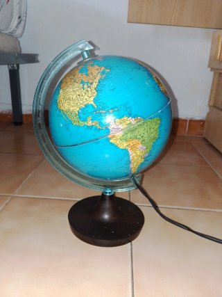 Globo Terráqueo Vintage Iluminado