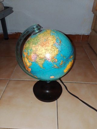 Globo Terráqueo Vintage Iluminado