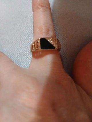 Anillos Hombre Piedra Negra Varios Tamaños
