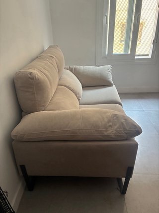 Sofá 3 plazas extensible beige
