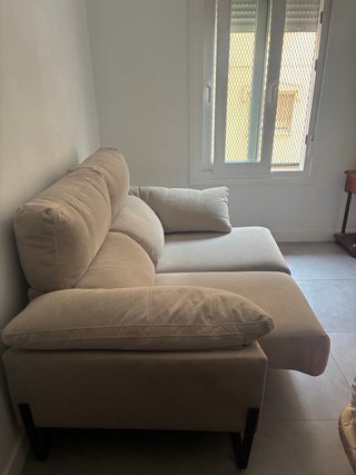 Sofá 3 plazas extensible beige