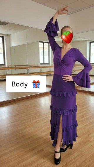 Falda y body flamenco elástico talla única