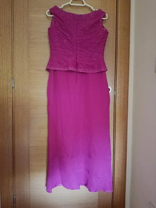 Vestido fiesta fucsia SP collection talla 44 nuevo