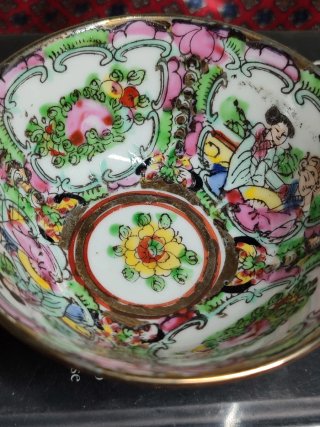 Cuenco Porcelana China Rose Canton