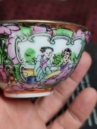 Cuenco Porcelana China Rose Canton