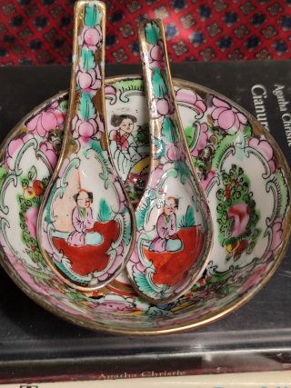 Cuenco Porcelana China Rose Canton