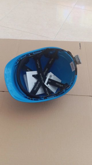 Casco de seguridad azul