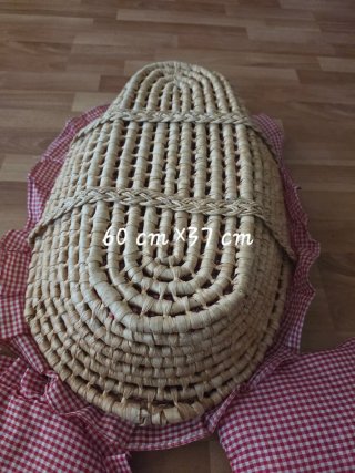 Cama mimbre para bebé/mascota