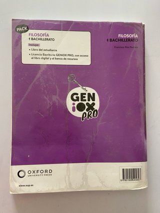 Filosofía 1º Bachillerato GenioxPRO