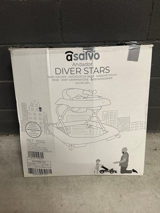 Andador bebé Asalvo Diver Stars gris