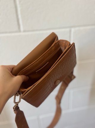 Bolso Mango Marrón Cadena Dorada