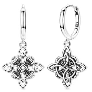 Aros Plata Nudo de Bruja